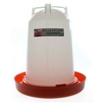 12 litre Economy Chicken Drinker Red and White with Handle