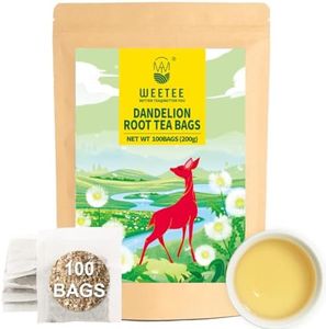 WT WEETEE Raw Dandelion Root Tea Bags, 100 Count Premium Dandelion Tea, Natural, Unprocessed, Earthy Flavor, Caffeine Free Herbal Tea