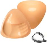 Women V-Shaped Silicone Bra Insert Chest Enhancer Pads for A-D Cups, Clear-1