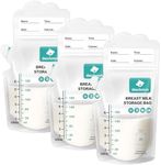 dearlomum BPA-Free Breastmilk Storage Bags - 120 Pcs, 6 Ounce, Self-Standing with Pour Spout, Space-Saving Flat Profile, Ideal for Convenient Breastfeeding and Milk Storage, Refrigeration & Freezing