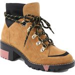 BCBGeneration Nalli Women's Suede Lace-Up Hiker Bootie Tan Size 7