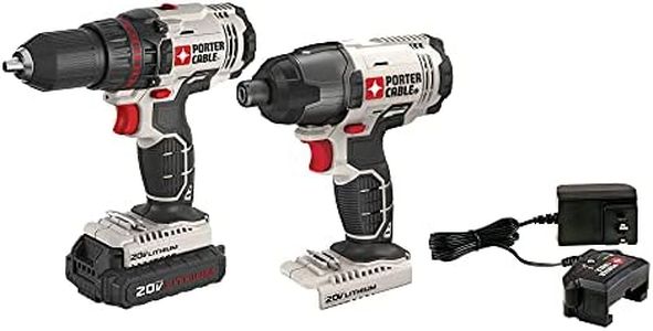 PORTER CABLE PCCK604L2 20V MAX 2-Tool Cordless Drill/Driver and Impact Driver Combo Kit