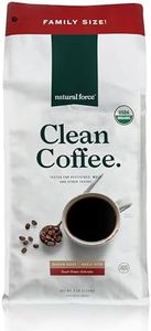 Natural Force - Bulk Organic Clean Coffee Classic, Mold & Mycotoxin Free, Lab Tested for Toxins & Purity, Low Acidity, Incredible Taste & Aroma, Whole Bean Medium Roast, 5 lbs