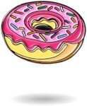 SPORTY BUFF Golf Ball Marker, Premium Enamel Fun Custom Design Golf Accessories, Great Golf Gifts for Men Women Golfers (Donut)