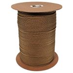 PARACORD PLANET 250' & 300' Hanks, 1000' Spools of Parachute 550 Cord Type III 7 Strand Paracord (250 Feet, Coyote Brown)