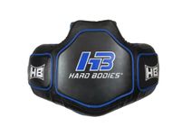 HB Hard Bodies Boxing Belly Pad Rib Shield Chest Guard MMA Body Protector Martial Arts Armour Taekwondo Training (Black/White)