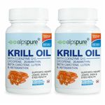 Alpspure Nutra Krill Oil 1000 mg Softgel Capsules | Krill Oil supplement Supports Heart, Joints, Skin & Eyes health | Healthy cholesterol levels, Helps to reduce blood pressure (Pack of-2)