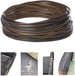 120 Ft Wicker Repair Kit, Plastic Wicker Repair Supplies, Gradient Dark Brown with Visible Mixed Color Stripes, Synthetic Rattan Replacement Material for Patio Wicker Furniture Repair
