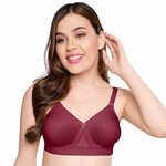 TRYLO Women's Non-Wired Bra (ALPA_Marun_44D)