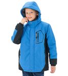 MoFiz Kids Ski Snow Jacket Coat Boys Girl Fleece Mountain Hiking Snowboard Windbreaker Hooded Raincoat Blue 1,S