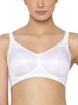 Triumph Minimizer Bra for Women Non Wired Non Padded Full Coverage Soft Breathable Fabric High Support Bust Minimizing Effect Comfortable Everyday Bra White 42F Pack of 1