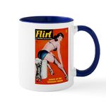 CafePress Flirt Pin Up Girl in Black Mug 11 oz (325 ml) Ceramic Coffee Mug