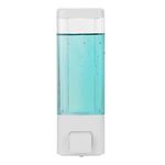 BATH GURU Wall Mounted Liquid Soap Dispenser 350 ml for Bathroom & Kitchen, Refillable ABS Plastic Hand Wash Dispenser with Leak-Proof Manual Push Pump for Soap, Sanitizer, Shampoo & Lotion (White)