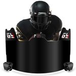 GY Football Facemask Visor - Color Tinted Eye-Shield for Football Helmet (Black)