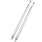 E-outstanding 2PCS Radio Antenna Telescopic Antenna Replacement 7 Sections Stainless Steel Aerial for TV and FM Radio