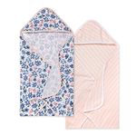 Burt's Bees Baby - Hooded Towels, Absorbent Knit Terry, Super Soft Single Ply, 100% Organic Cotton (2-Pack)