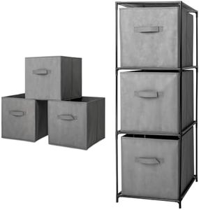 Estantería Pongotodo Estante de Tela Mueble Baño Organizador con Baldas Caja de Almacenamiento Multiusos Modular Estrecho Rinconera Ajustable Plegable Interior y Exterior