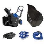 Snow Joe 24V-X2-SB18-TV1 24-Volt iON+ Snow Blower Bundle, w/ 2 x 4.0-Ah Batteries, Dual Port Charger, Cover, Ice Dozer