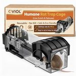 OVIOL Rat Trap Cage Keep Away Rats Large 32cm Transparent Rat Catcher Trap for Home Lawn Garden Warehouse No Kill Reusable Enlarged Steel Reinforced Mouse Trap for Rodents Mice