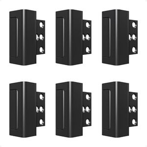 Greatalent 6Pack Home Security Door Reinforcement Lock Childproof, Door Locks for Kids Safety, Door Lock Latch Stopper for Front Door Inside Top of Door, Aluminum Construction Finish