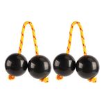 2Pcs African Rhythmic Ball Kashaka Instrument African Shaker Rattle Black for Performance Parties Concerts