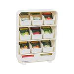 Mind Reader 9 Removable Drawers Tea Bag Holder and Condiment Organizer, White