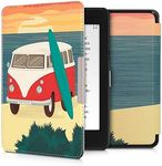 kwmobile Case Compatible with Amazon Kindle Paperwhite (10. Gen - 2018) Case - eReader Cover - Campervan Paradiso Red/Turquoise/Orange