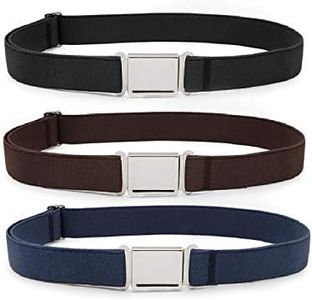 JASGOOD Kids Adjustable Magnetic Belt Boys Girls Elastic Belt with Easy Magnetic Buckle for Back to School Girls