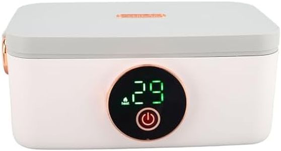 Electric Lunch Box Food Heater, 60W Rechargeable Portable Cordless Heated Lunch Box with 1L 304 Stainless Steel Container for Office Travel Car