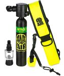 Spare Air Mini Scuba Tank - 3.0 cu ft Nitrox Oxygen Dive Cylinder - Small Emergency Backup Diving Equipment with Holster, Leash, and Refill Adapter