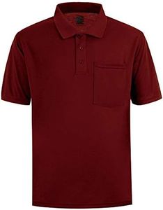 MOHEEN Men Short Sleeve Polo Shirt Regular-Fit Cotton Golf Polo Shirts (Wine Red,4XL)