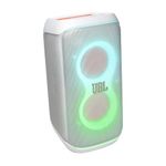JBL Partybox 120 Wireless Bluetooth 160W Party Speaker, AI Sound Boost, Futuristic Light Show, Upto 12Hrs Playtime,Multispeaker Connection by Auracast, Guitar & Mic Input, Splashproof (White)