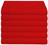 Babydoll Bedding 6 Piece Toddler Sheets Flat Daycare Crib, Red