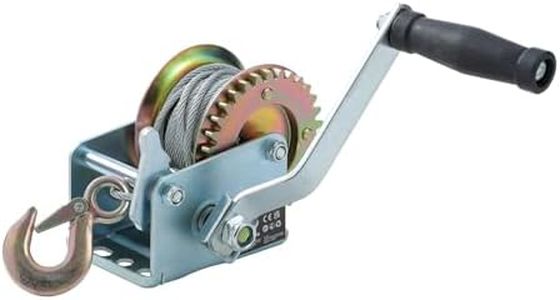 KATSU Tools Hand Winch 600lbs 270kg Capacity with 10M Steel Cable, Heavy Duty Car Boat Truck Trailer Winch, Manual Crank Gear Cable Winch for SUV ATV UTV Emergency Recovery 325930
