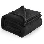 Bedsure Fleece Blanket Queen Size for Bed - Black Queen Blanket Winter Fuzzy Cozy Soft Plush Warm Blankets for Bed, 90x90 inches