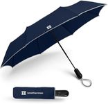 Weatherman Umbrella - Premium Small Compact Mini Umbrella for Travel - Windproof Umbrella Resists Up to 45 MPH Winds - Travel Umbrellas for Rain, Wind, Purse, Pocket, Backpack, Car - Portable Travel Umbrella Easy Auto Open Close w/ Strong Fiberglass Frame (Navy Blue)
