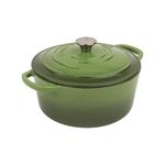 Larder & Vine Enameled Cast Iron Round Dutch Oven | 5.7 qt. (Okra)