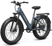 PUCKIPUPPY Electric Bike for Adults 960W Peak, 48V 15AH Removable Battery Electric Bicycle, 28MPH Commuter E-Bike, 7 Speed, Up to 60 Miles,All Terrain 26" Fat Tire Front Suspension, Samoyed