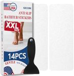 Gecork 28PCS XXL Strips Anti-Slip Shower Stickers with Scraper, White