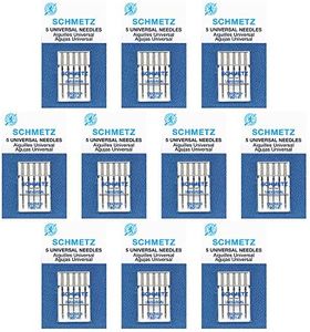 SCHMETZ Universal Sewing Machine Needles - Size 90/14, 5-Needle Cards, Pack of 10