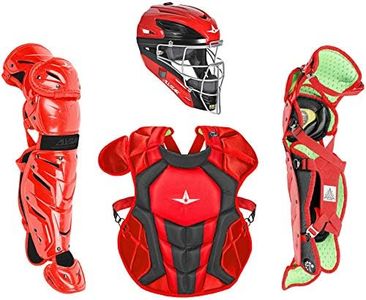 All-Star S7 Axis for Ages 9-12, 14.5" - Baseball Catching Equipment Kit, Meets NOCSAE Standard - Scarlet Red, Black