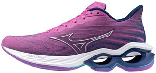 Mizuno Women's Wave Creation 25 Running Shoe, Rosebud/Navy Peony, 7.5
