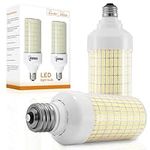 2-Pack 800 Watts Equivalent LED Corn Bulb 80W 12000 Lumen E26/E39 Base LED Bulb 5000K Warm White LED Light, Perfect for Garage Warehouse Workshop Courtyard