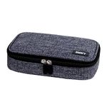 Chelory Pencil Case, Large Capacity Pencil Cases Bag Pouch Big Storage Pen Holder Desk Organiser for Boys Girls Teens, Stationery Office Supplies School Student Makeup Bag Adult, Dark Grey