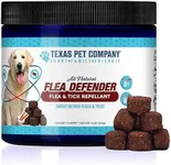 Texas Pet Company Natural Flea and Tick Prevention for Dogs Pills - Dog Flea and Tick Treatment Chewable Supplement - Oral Flea Treatment for Dogs Flea Pills Defense - All Breeds & Ages - Made in USA