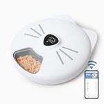 Catit PIXI 6 - Automatic Cat Feeder, WiFi App Controlled, Feeds Dry, Wet Food & Treats, Keeps Wet Food Fresh with Ice Packs, White