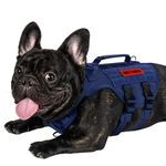 OneTigris Tactical Dog Harness for Small Medium Large Dog, Mesh Design Service Dog Vest Breathable Military Dog Molle Vests with Handles, Harness for Walking Hiking Training (Blue, XS)