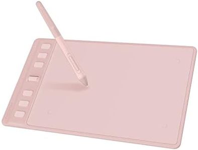 HUION Inspiroy 2 Small Drawing Tablet, Digital Art Tablet with Scroll Wheel, 6 Hot Keys, Battery-Free Stylus, Pink Graphics Tablet for Drawing, Design, Writing, Work with PC, Mac & Android