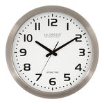 La Crosse Technology WT-3161WH 16 Inch Stainless Steel White Dial Atomic Clock