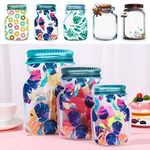 Homebakers Mart 3 Pcs (3 Sizes) Mason Jar Bottles Bags, Jar Pouch for Food Storage Bag Jar Pouch for Fridge Ziplock Bags Reusable Airtight Seal Storage Bags Leakproof Food Saver Bags for Picnic (5)